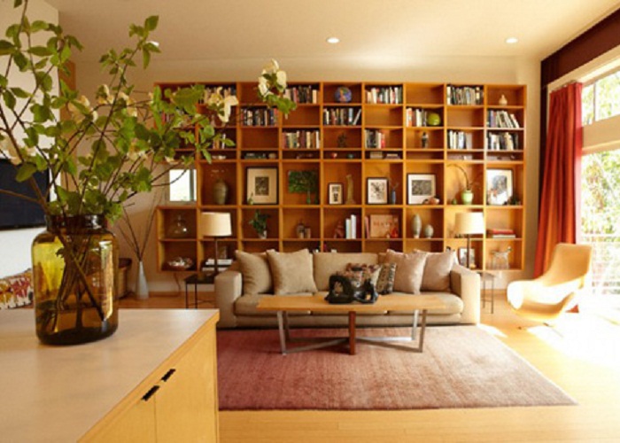 Kệ sách tạo nên không gian trí thức cho phòng khách của bạn